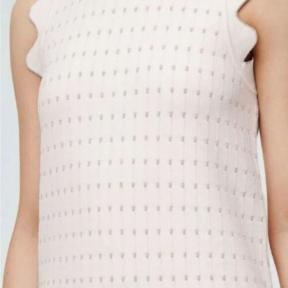 Ted Baker London RELIOA Flippy Metallic Jacquard Pink Dress Size 12 / 14 USA - 5 - Picture 3 of 16